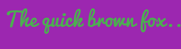 Image with Font Color 4CAF50 and Background Color 9C27B0